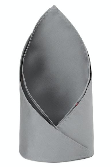 men grey solid formal pocket square