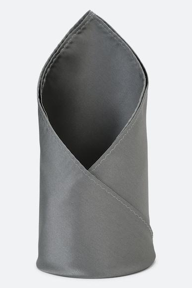 men grey solid formal pocket square