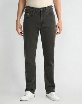 men harold lightly washed straight fit jeans