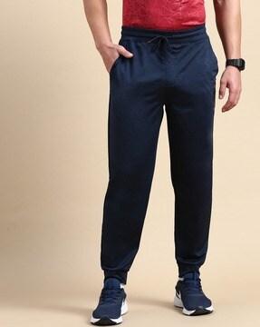 men heathered joggers with insert pockets