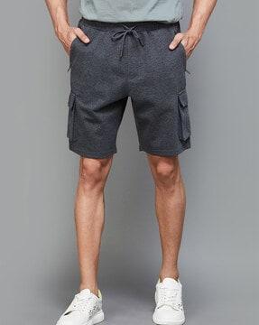 men heathered regular fit bermuda shorts