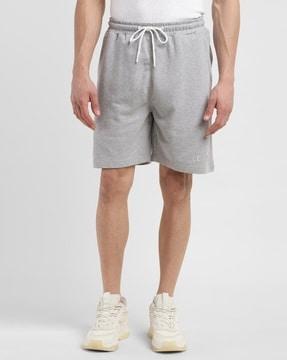 men heathered regular fit cotton shorts