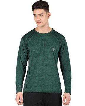 men heathered regular fit crew-neck t-shirt