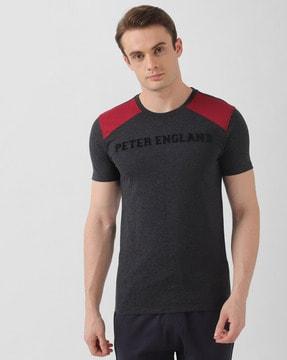 men heathered regular fit crew-neck t-shirt