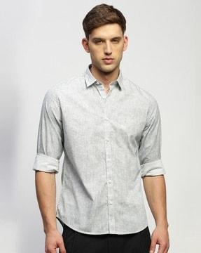 men heathered slim fit shirt