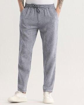 men heathered straight track pants