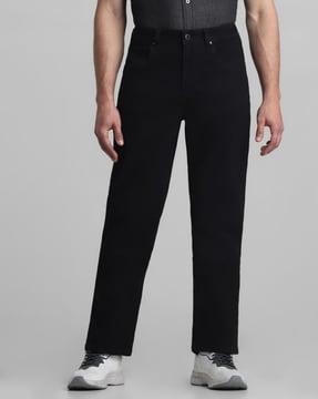 men high-rise bootcut jeans