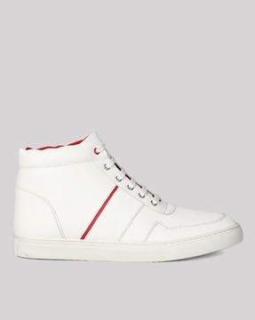 men high-top lace-up shoes