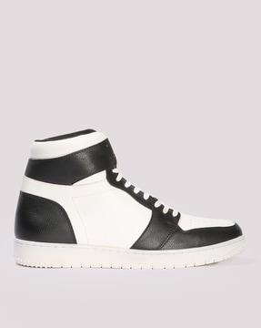 men high-top lace-up shoes