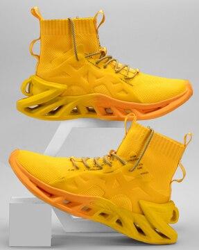 men high-top lace-up shoes