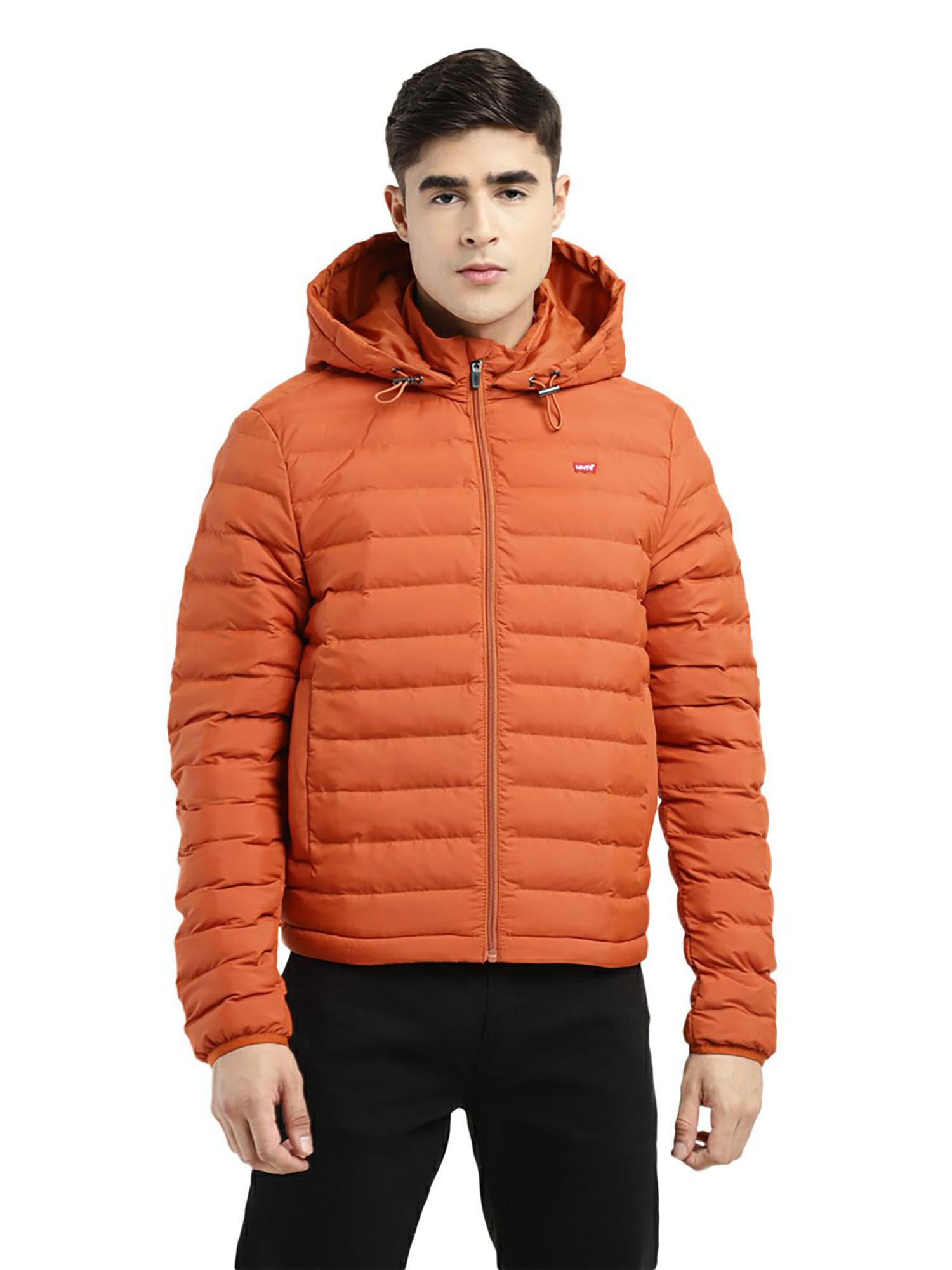 men hooded quilted jacket