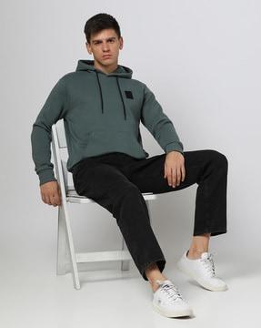 men hooded sweatshirt with kangaroo pocket