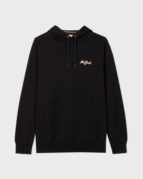 men hoodie with chest embroidery