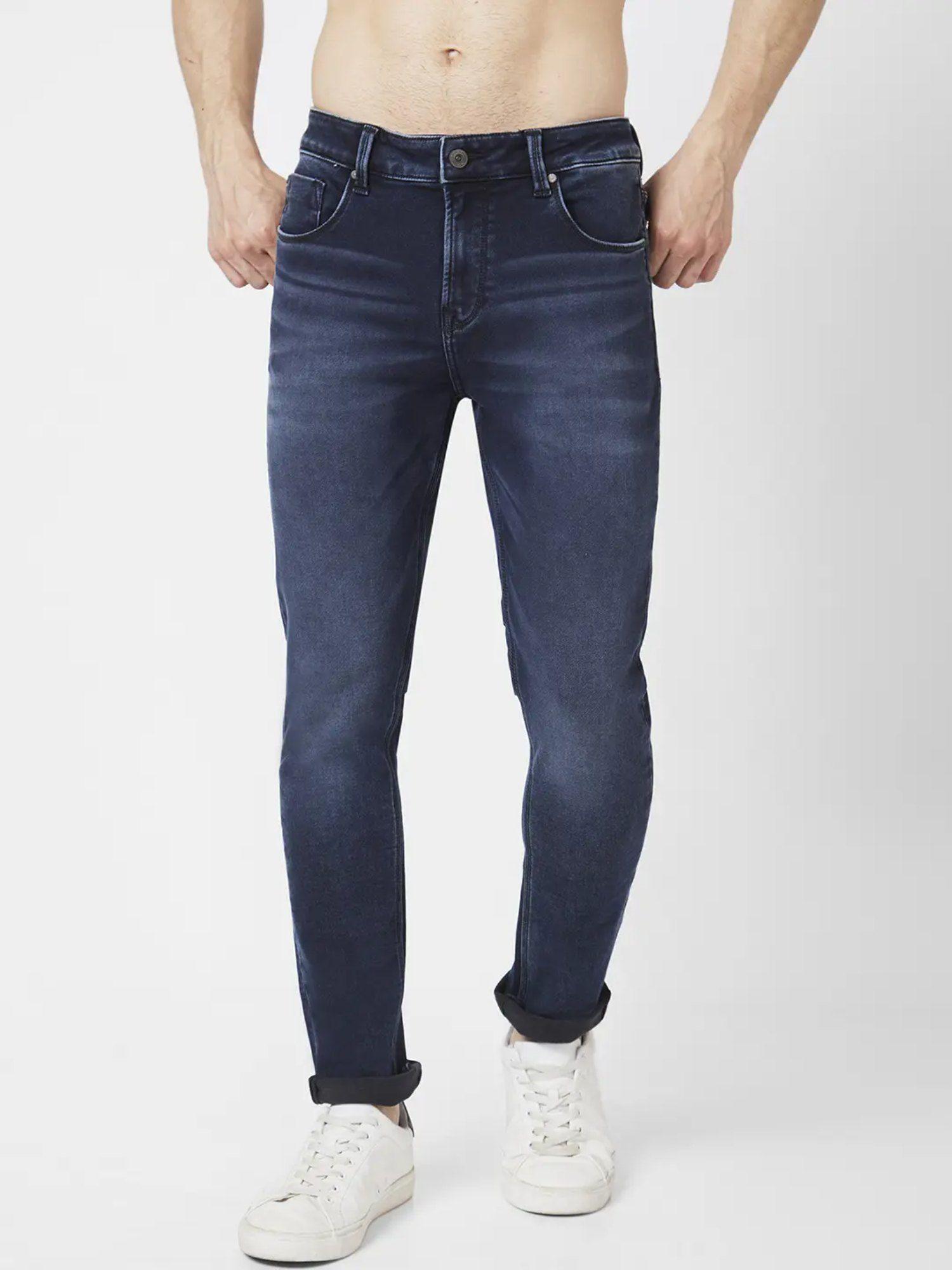 men indigo cotton stretch slim fit jeans skinny