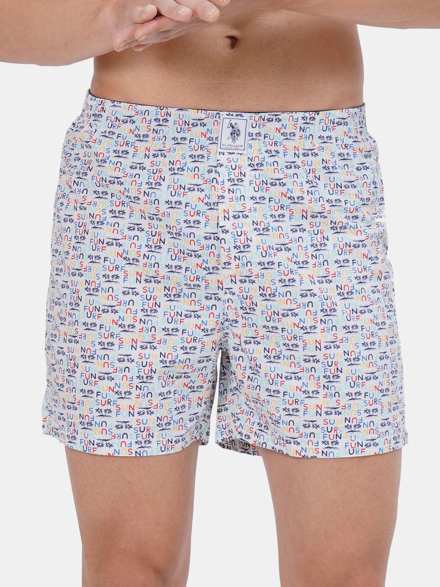 men ivory iyac relaxed fit printed cotton boxers