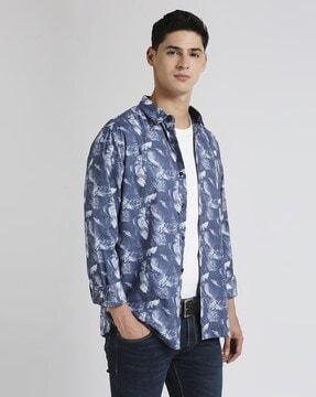 men janas printed regular fit shirt