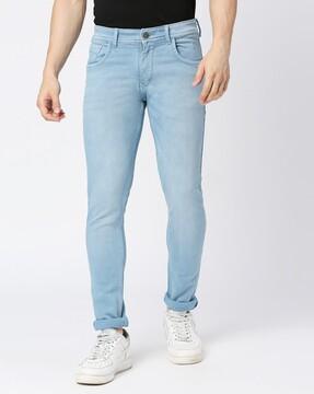 men jeans with 5-pocket styling