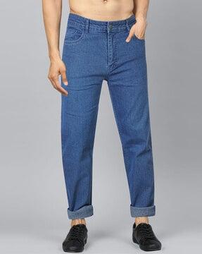 men jeans with 5-pocket styling