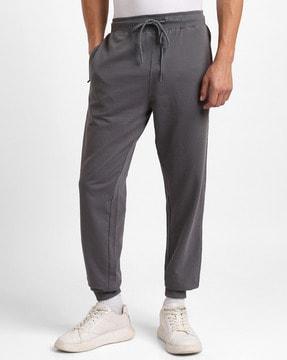 men joggers with elasticated & drawstring waistband