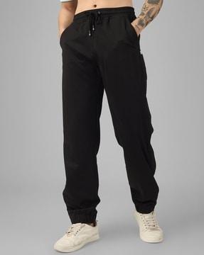 men joggers with elasticated drawstring waist