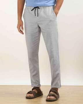 men joggers with elasticated waist & drawstrings