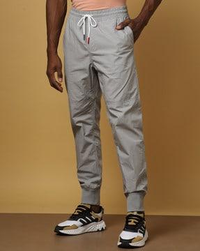 men joggers with elasticated waistband