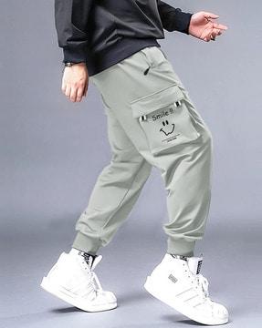 men joggers with flap pockets