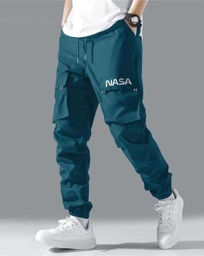 men joggers with flap pockets