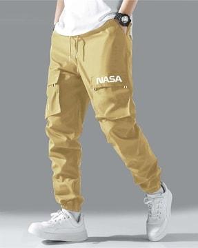 men joggers with flap pockets