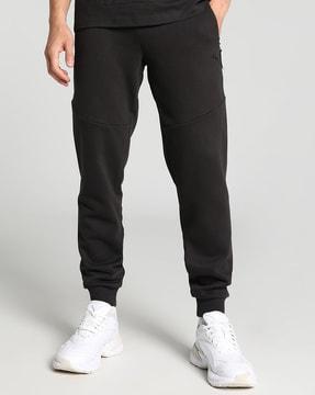 men joggers with logo applique