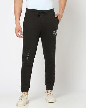 men joggers with placement print