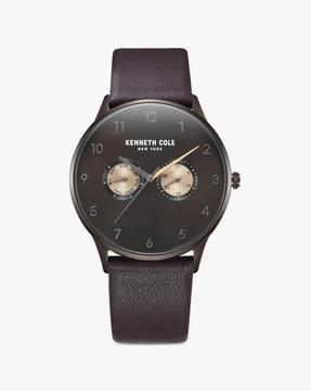 men kcwgf2221302mn analogue watch with leather strap