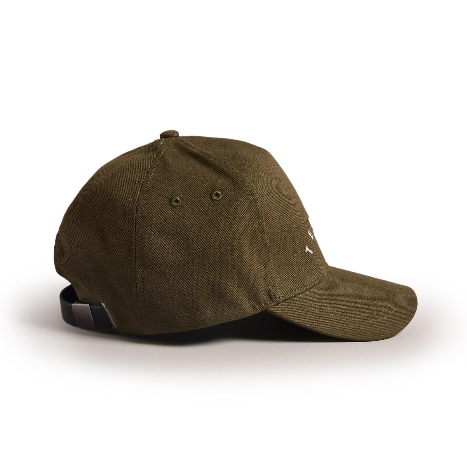 men khaki branded baseball cap