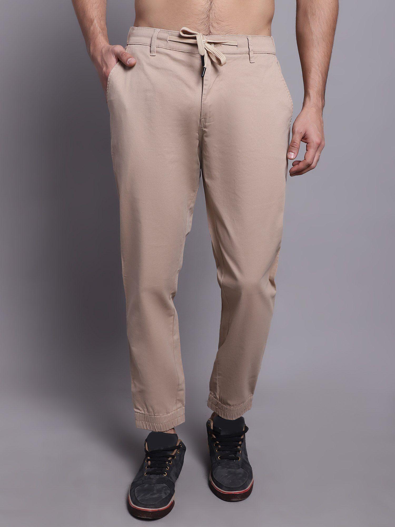 men khaki joggers