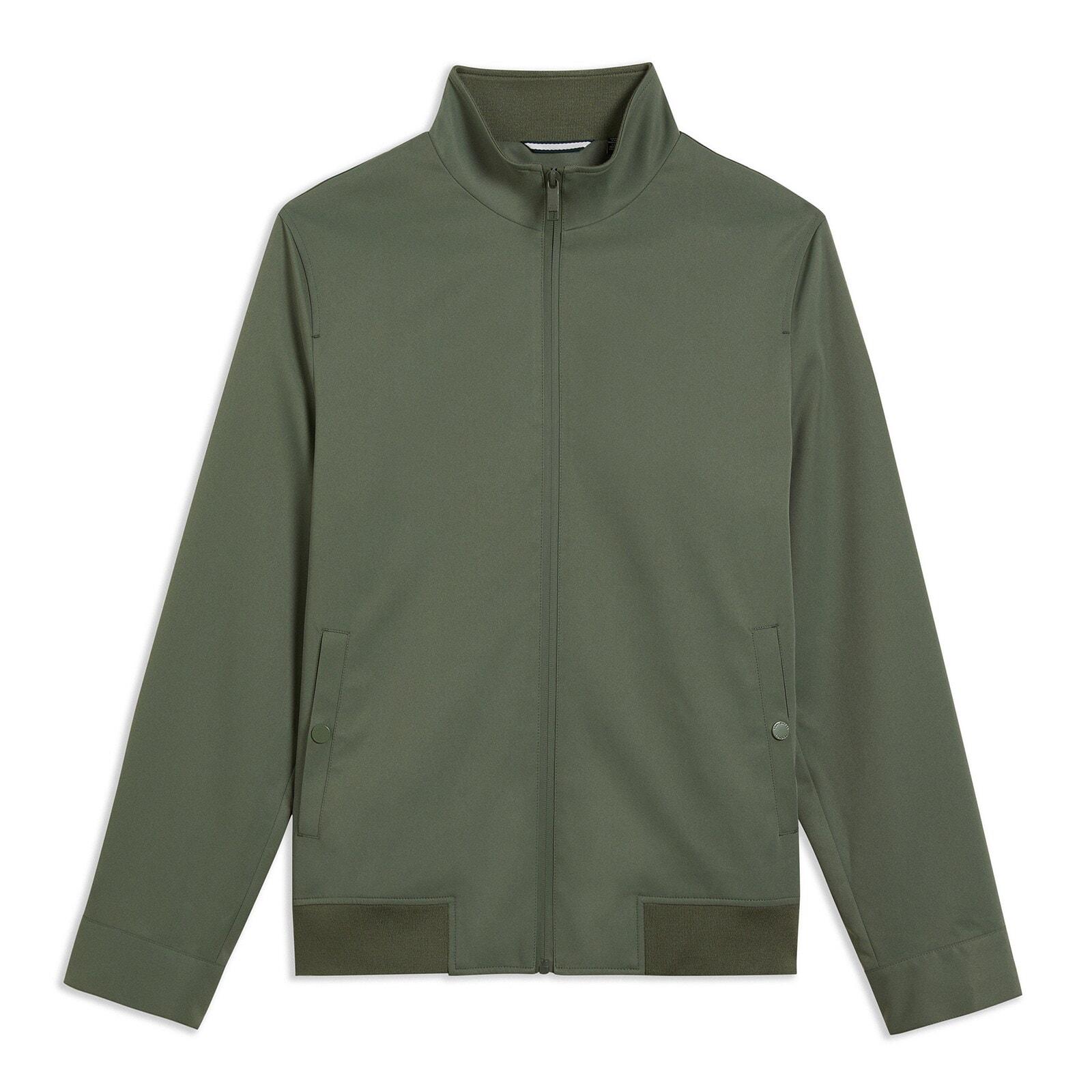 men khaki nylon bomber jacket