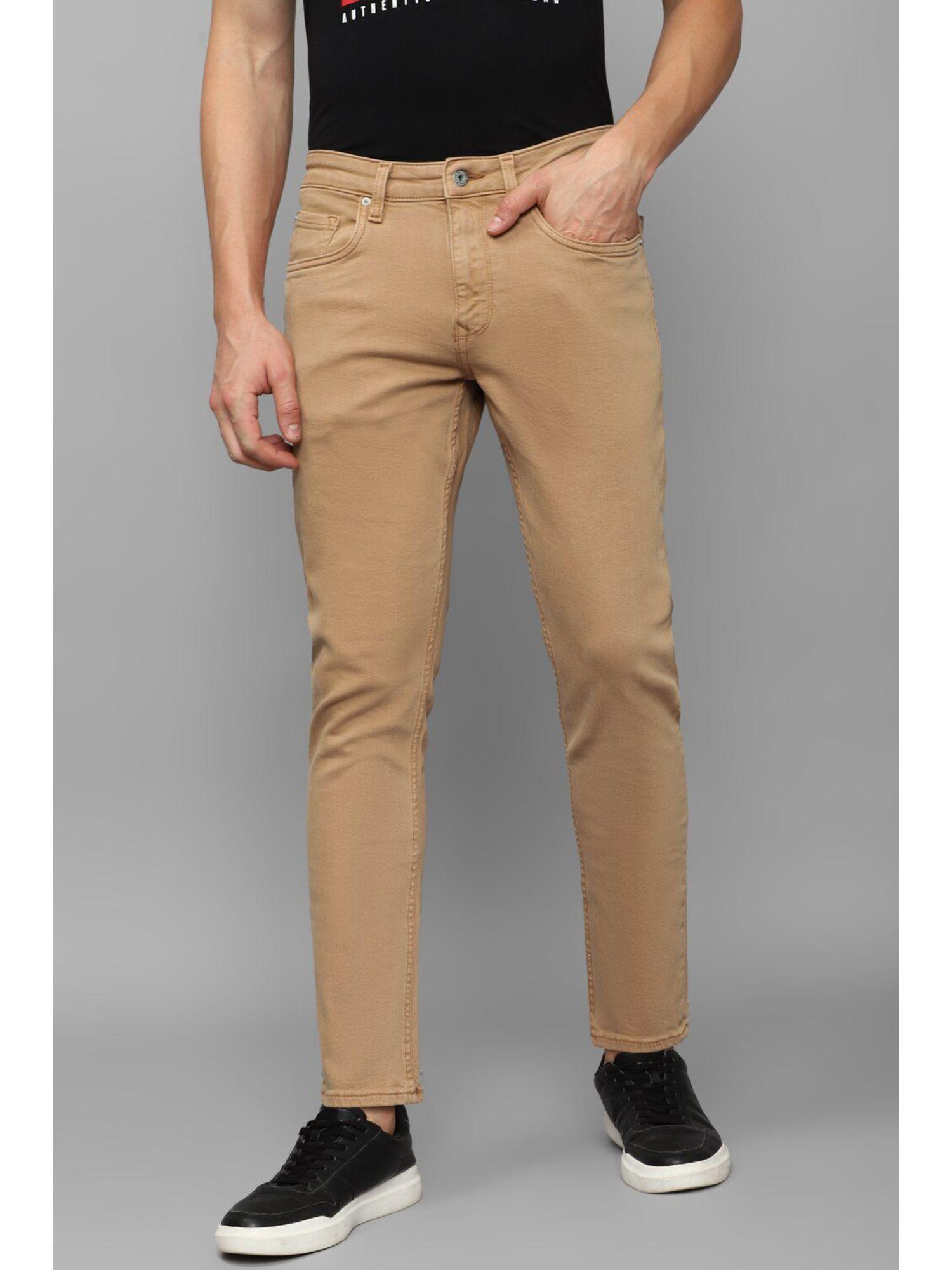 men khaki smart fit jeans