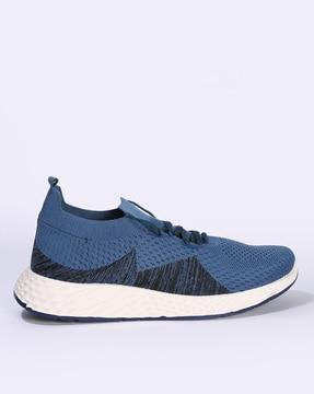 men knitted lace-up shoes