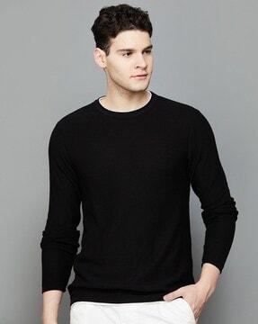 men knitted regular fit t-shirt