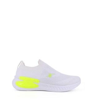 men knitted slip-on running shoes