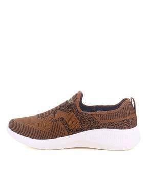 men knitted slip-on running shoes