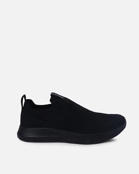 men knitted slip-on running sports shoes