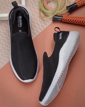 men knitted slip-on running sports shoes