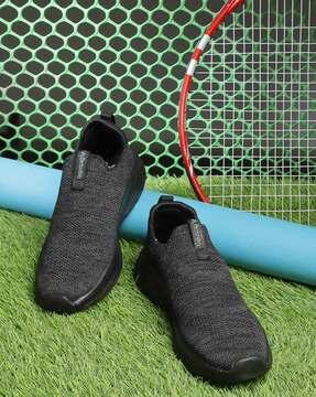 men knitted slip-on running sports shoes