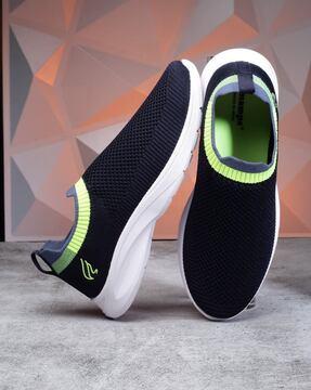 men knitted slip-on shoes