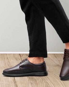 men lace-up regular fit derbys