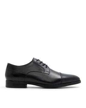 men lace-up shoes with round toes