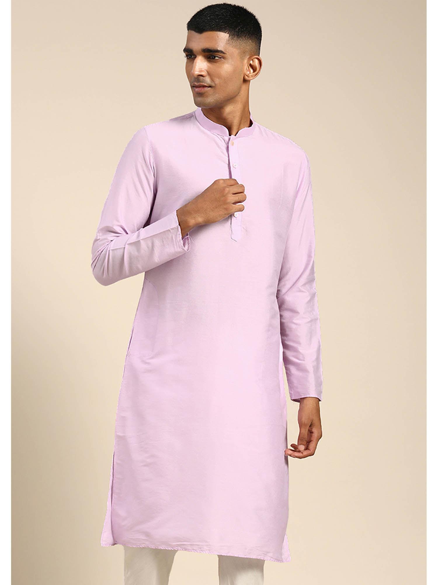 men lavender kurta