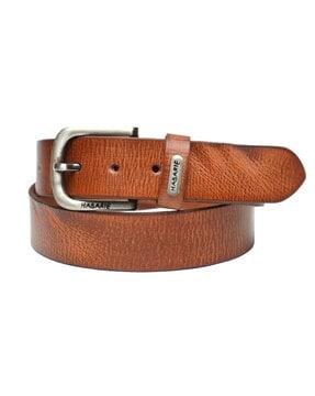 men leather belt with buckle closure