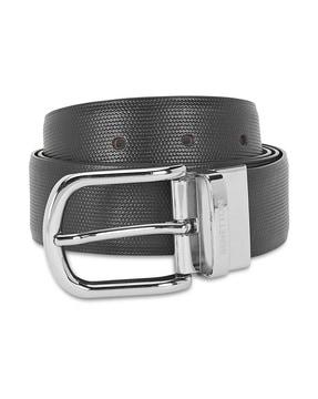 men leather belt with buckle-closure