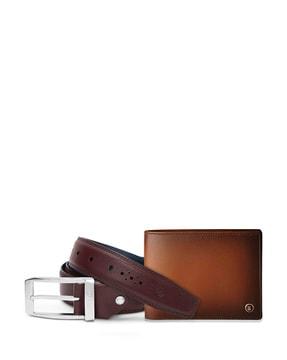 men leather belt with wallet